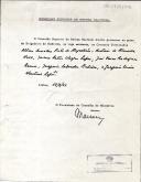 Despacho, assinado pelo Presidente do Conselho de Ministros, Marcelo Caetano, relativo à promoção, pelo CSDN, de seis Coronéis Tirocinados ao posto de Brigadeiro do Exército