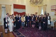 O Presidente da República e Senhora de Jorge Sampaio presidem às comemorações do Dia Internacional da Mulher "Mulheres e migrações", no Palácio de Belém, a 8 de março de 2003