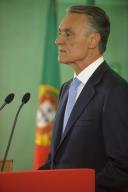 O Prof. Aníbal Cavaco Silva anuncia a sua candidatura a segundo mandato como Presidente da República, no Centro Cultural de Belém, a 26 de outubro de 2010