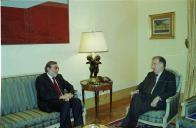 Audiência concedida pelo Presidente da República, Jorge Sampaio, ao Presidente da Caixa Geral de Depósitos, António de Sousa, a 21 de janeiro de 2002