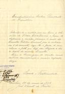 Carta manuscrita de José Vicente de Freitas, solicitando dispensa do Presidente da República de presença na reunião do Conselho Político Nacional de 11 de maio de 1932.