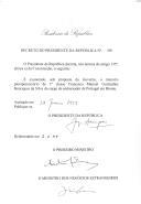 Decreto que exonera, sob proposta do Governo, o ministro plenipotenciário de 1ª classe, Francisco Manuel Guimarães Henriques da Silva, do cargo de Embaixador de Portugal em Bissau [Guiné-Bissau].