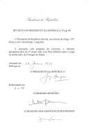Decreto que nomeia, sob proposta do Governo, o ministro plenipotenciário de 2.ª classe João Luís Niza Pinheiro  para o cargo de Embaixador de Portugal em Dakar [Senegal].
