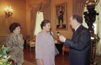 O Presidente da República e Senhora de Jorge Sampaio oferecem um almoço em hora da Senhora Simone Veil, no Palácio Nacional de Belém, a 11 de março de 2000