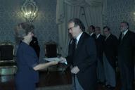 O Presidente da República, Jorge Sampaio, recebe as credenciais de novos embaixadores em Portugal, a 25 de junho de 1996