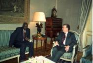 Audiência concedida pelo Presidente da República, Jorge Sampaio, ao Primeiro-Ministro da Guiné-Bissau, Carlos Correia, a 5 de fevereiro de 1998