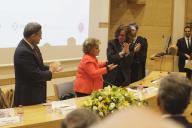 A Dra. Maria Cavaco Silva participa na cerimónia de homenagem e apresentação da biografia da Profª Doutora Odette Ferreira, na Faculdade de Farmácia de Lisboa, a 4 de dezembro de 2014