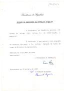 Decreto de exoneração, a pedido, do Dr. Arlindo Marques da Cunha do cargo de Ministro da Agricultura. 