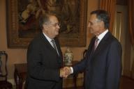 O Presidente da República, Aníbal Cavaco Silva, recebe em audiência o Presidente da Assembleia da República, Jaime Gama, a 26 de outubro de 2009
