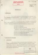 Exemplar n.º 01 de Memorial sobre ponto de situação/relatório de atividades da Comissão Interministerial durante os anos de 1970 e 1971