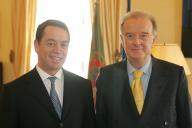 O Presidente da República, Jorge Sampaio, recebe o Ministro da Economia e da Inovação, Manuel Pinho, a 30 de janeiro de 2006