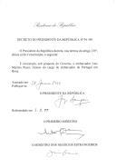 Decreto que exonera, sob proposta do Governo, o embaixador Luís Martins Pazos Alonso do cargo de Embaixador de Portugal em Bona [Alemanha].