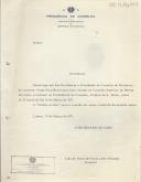 Convocatória (Minuta) para a Reunião do Conselho Superior da Defesa Nacional, a realizar no Palácio de S. Bento, pelas 16.00 horas do dia 19 de Março de 1971