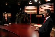 O Presidente da República, Aníbal Cavaco Silva, é entrevistado pela jornalista Maria João Avilez nas instalações da SIC, a 16 de novembro de 2006