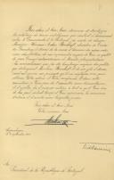 Carta credencial do Rei da Dinamarca, Christian, apresentando o novo Enviado extraordinário e Ministro Plenipotenciário em Lisboa, Herman Anker Bernhoft.
