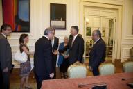 O Presidente da República, Aníbal Cavaco Silva, recebe, em audiência, os representantes da candidatura do Fado a Património Imaterial da Humanidade da UNESCO, no Palácio de Belém, a 28 de junho de 2010