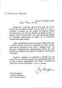 Carta do Presidente da República, Jorge Sampaio, dirigida ao Primeiro Ministro, António Guterres, remetendo cópia de carta do Presidente do Chile, Eduardo Frei Ruiz- Tagle, propondo que o tema do "Efeito 2000" seja debatido por ocasião da Cimeira Ibero-americana a ter lugar em outubro de 1998, no Porto.