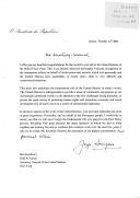 Carta do Presidente da República, Jorge Sampaio, dirigida ao Secretário-Geral da ONU, Kofi A. Annan, por ocasião da entrega do Prémio Nobel da Paz à ONU e ao seu Secretário-Geral.