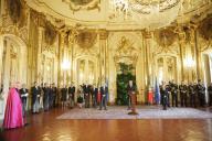 O Presidente da República, Aníbal Cavaco Silva, recebe cumprimentos de Ano Novo do Corpo Diplomático acreditado em Portugal, no Palácio Nacional de Queluz, a 16 de janeiro de 2014
