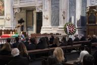 O Presidente da República Marcelo Rebelo de Sousa nas cerimónias fúnebres do fadista Carlos do Carmo, participando na missa de corpo presente realizada na Basílica da Estrela, em Lisboa, no dia em que é decretado luto nacional em sua homenagem, a 4 de janeiro de 2021