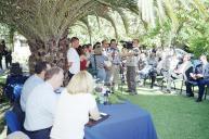 O Presidente da República, Jorge Sampaio, participa na comemoração do "Dia Mundial do Refugiado", no Serviço Jesuíta aos Refugiados, a 20 de junho de 2002