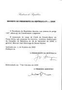 Decreto que exonera, sob proposta do Governo, o general Manuel José Alvarenga de Sousa Santos do cargo de Chefe do Estado-Maior da Força Aérea.