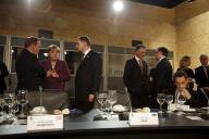 O Presidente da República, Aníbal Cavaco Silva, co-preside, com o Secretário-Geral da NATO, Anders Fogh Rasmussen, ao jantar de trabalho dos Chefes de Estado e de Governo da Aliança Atlântica, no primeiro dia da Cimeira da Organização do Tratado do Atlântico Norte, realizada em Lisboa, no Parque das Nações, a 19 de novembro de 2010