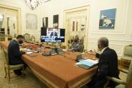 O Conselho Superior de Defesa Nacional reúne, em sessão ordinária, por videoconferência, sob a presidência do Presidente da República, Marcelo Rebelo de Sousa, a partir do Palácio de Belém, a 17 de dezembro de 2020