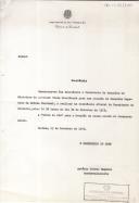 Convocatória (Minuta) para a Reunião do Conselho Superior da Defesa Nacional, a realizar no Palácio de S. Bento, pelas 16.00 horas do dia 30 de Novembro de 1973
