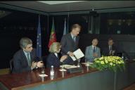 Sessão comemorativa do 50º aniversário da Organização Mundial de Saúde, no Centro Cultural de Belém, a 23 de outubro de 1998