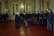 Apresentação de cumprimentos do Corpo Diplomático acreditado em Lisboa ao Presidente da República, Jorge Sampaio, no Palácio Nacional de Queluz, a 12 de janeiro de 1998