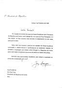 Carta do Presidente da República, Jorge Sampaio, endereçada ao Presidente da República da Coreia, Kim Dae Yung, felicitando-o por ocasião da sua tomada de posse.