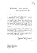 Carta do Presidente argentino, Raul Alfonsin, dirigida ao Presidente da República, Mário Soares, convidando-o visitar a República da Argentina 