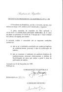 Decreto que revoga, por indulto, a pena acessória de expulsão do País aplicada a Augusto Clarimundo Mendes Moreira, de 31 anos de idade, no processo nº 616/93 da 1ª Secção da 1ª Vara Criminal de Lisboa.