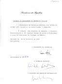 Decreto de nomeação do ministro plenipotenciário Rui Gonçalo Chaves de Brito e Cunha para exercer o cargo de Embaixador de Portugal em Maputo [Moçambique]. 