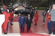 O Presidente da República, no Palácio Presidencial em Dacar, com o Presidente da República do Senegal, Macky Sall, a 12 de abril de 2017