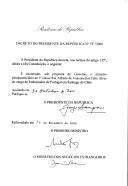 Decreto que exonera, sob proposta do Governo, o ministro plenipotenciário de 1.ª classe, Rui Alfredo de Vasconcelos Felix Alves, do cargo de Embaixador de Portugal em Santiago do Chile.