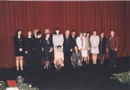 O Presidente da República, Jorge Sampaio, e esposa, Maria José Ritta, junto das mulheres agraciadas por ocasião das comemorações oficiais do Dia Internacional da Mulher, em Leiria, no dia 7 de março de 1999.