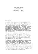 Carta do Presidente americano, George Bush, dirigida ao Presidente da República portuguesa, Mário Soares, remetida por ocasião da comemoração dos 200 anos de relações diplomáticas entre os EUA e Portugal.