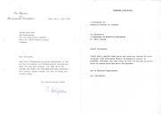 Carta do Presidente da República Federal da Alemanha, Richard von Weizsäcker, dirigida ao Presidente da República Portuguesa, Dr. Mário Soares, agradecendo os votos do Chefe de Estado português recebidos por ocasião da sua reeleição como Presidente Federal da RFA.
