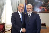 O Presidente da República Marcelo Rebelo de Sousa recebe, em audiência no Palácio do Belém, uma delegação do g7+ chefiada pelo antigo Presidente de Timor-Leste, Kay Rala Xanana Gusmão, a 25 de junho de 2019