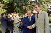 O Presidente da República, Jorge Sampaio, recebe os atletas que integram a Missão Olímpica a Sydney 2000, no Palácio de Belém, a 29 de agosto de 2000