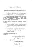 Decreto que reduz, por indulto, em seis meses de prisão, por razões humanitárias, a pena residual de prisão aplicada a Mabília Oliveira Santo, de 78 anos de idade, no processo nº 199/94 do Tribunal de Círculo da Figueira da Foz.