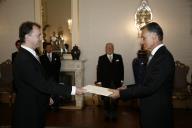 Receção de cartas credenciais de novos embaixadores em Portugal, a 10 de setembro de 2007