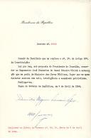 Decreto de exoneração, a pedido, do Eng.º José Frederico do Casal Ribeiro Ulrich do cargo de Ministro das Obras Públicas. 