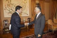 O Presidente da República, Aníbal Cavaco Silva, recebe em audiência o novo Presidente da IBM Portugal, António Raposo de Lima, a 18 de junho de 2012