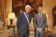 O Presidente da República, Aníbal Cavaco Silva, recebe em audiência Embaixador (?), a 29 de julho de 2014