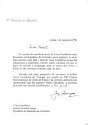 Carta do Presidente da República, Jorge Sampaio, dirigida ao novo Presidente da República da Colômbia, Andrés Pastrana Arango, exprimindo votos de êxito na exercício do sua magistratura e manifestando a sua confiança no estreitamento das relações de amizade e cooperação entre os dois Povos e Países.