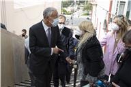 O Presidente da República, Marcelo Rebelo de Sousa, visita a Unidade de Saúde Familiar da Baixa para assinalar o Dia Mundial da Saúde, em Lisboa, a 7 de abril de 2021