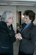 Maria Cavaco Silva encontra-se, em Cascais, com D. Estela da Costa Gomes, por ocasião do 80º aniversário natalício da viúva do ex-Presidente da República, Marechal Francisco da Costa Gomes, a 23 de março de 2007